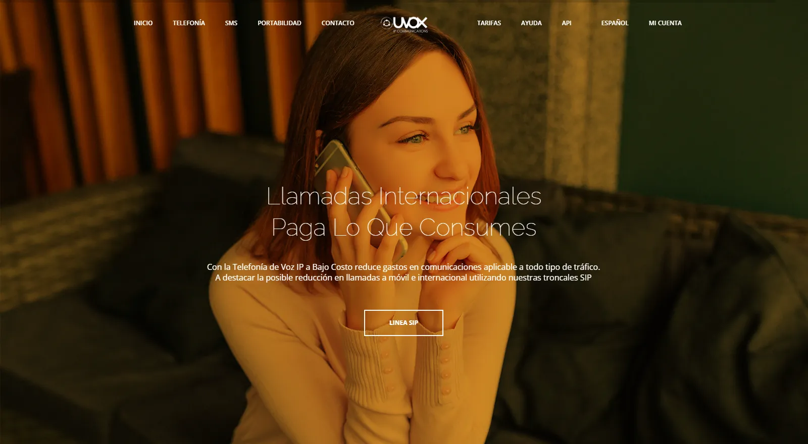 Captura de la web de UnityVox